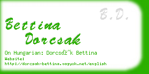 bettina dorcsak business card